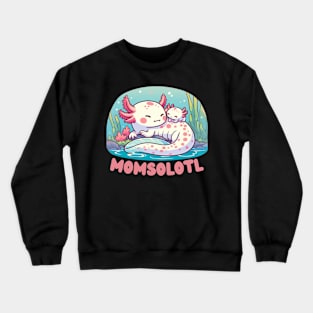 pastel cute axolotl mom Crewneck Sweatshirt